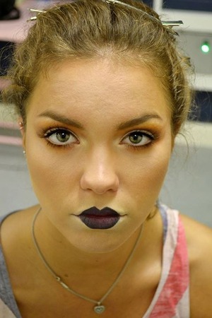 My Makeup for a shoot- Strong eye, soft natural brow mix with 1920s style and small pouty lip