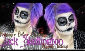 Girly Jack Skellington Halloween Makeup Tutorial