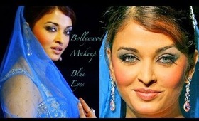 AISHWARYA RAI BOLLYWOOD ACTRESS HOT BLUE SILVER EYE MAKEUP LOOK