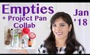 Project Pan Challenge I: January 2018 Beauty Empties