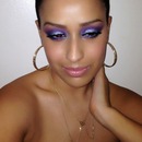 blue and purple glitter eye makeup 