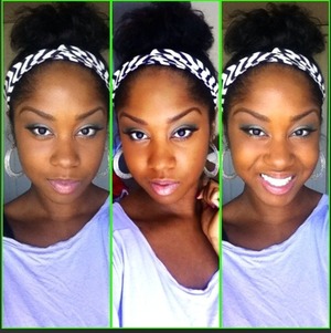 Subtle lime green eyeshadow look with nude lips and a messy bun! 
