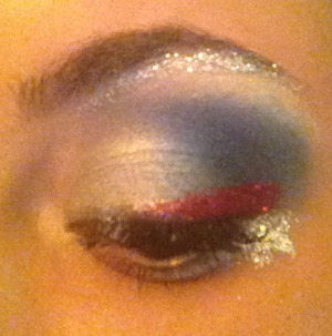 I wish I had included eyelashes and finished this look up a little more, I'll probably post a better patriotic look soon! 