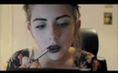 Gothic Lips with Strong Eyebrows Make Up Tutorial