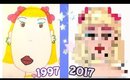 REDRAWING MY 7 years OLD Drawing || 1998 vs 2017
