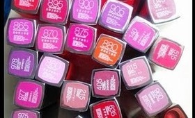 Lipstick Collection | Maybelline with Lip Swatches