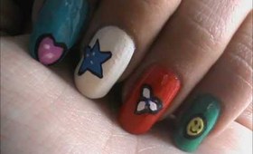 Magic nail art for KIDS- easy nail art for short nails- nail art tutorial- beginners designs
