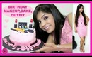 Get Ready with Me: MY BIRTHDAY,Makeup,Outfit,Hair,Pink Makeup Cake ,SuperPrincessjo