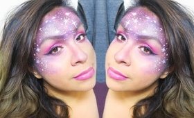 Purple & Pink Galaxy Inspired Halloween Makeup Tutorial | Collab with Nishi V MUA