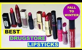 Top 10 Best Drugstore Lipsticks Under $10 | Fall to Winter 2015 Lip Swatches