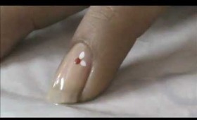 Innocent Flower Nail art tutorials- easy nail design for beginners- easy nail design for short nails