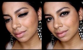 Glamorous Nude Makeup With Double Winged Liner