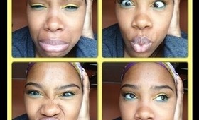 Face of the day! Yellow 💜 Teal