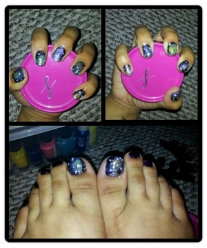 Tried my hand(s and feet) at some nebula nails :)
Turned out pretty nicely if I do say so myself :3