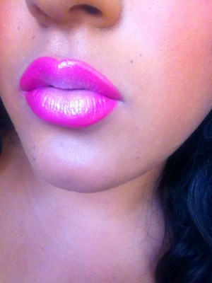 HOt pink and white ombre lips 