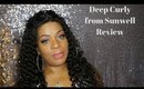 Lace front wigs deep curly review 100humanwigs.com/Sunwell wigs