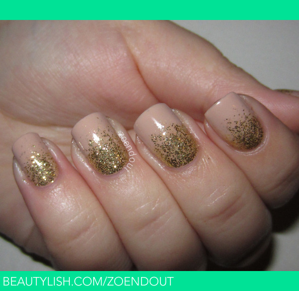 Golden Glitter Gradient | Zoe F.'s (zoendout) Photo | Beautylish