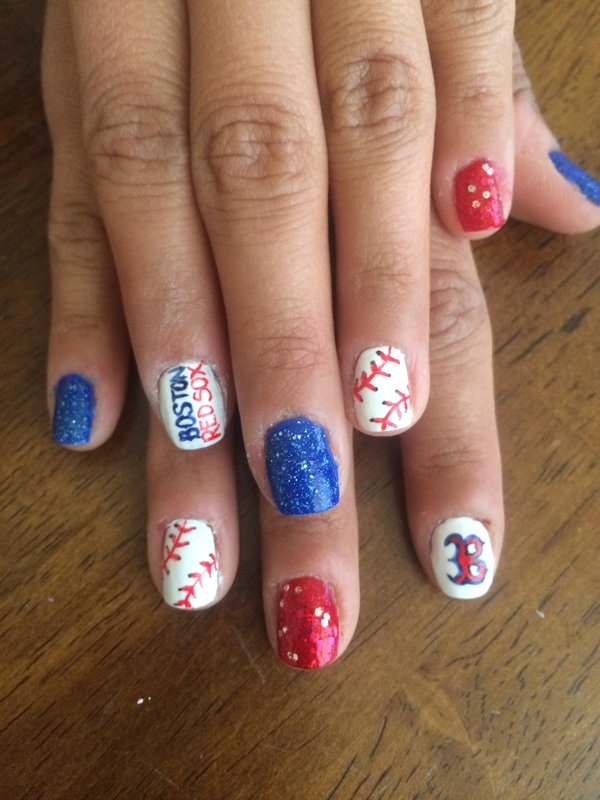 Baseball nails  | Ashley S.s Photo | Beautylish Baseball nails 
