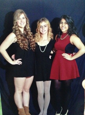 I'm in the maroon and my two lovely in the black <3