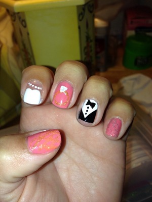 Cute nails for Wedding!! :)