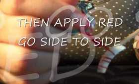 RED & SLIVER GLITER CANDY CANE NAILS