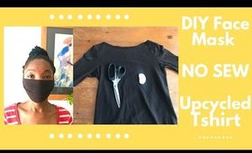 DIY Face Mask | NO SEW | Upcycled Tshirt | EASY 1 minute