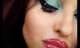 sequined  creative eyeliner