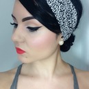 Pin-up look using Lime Crime's Suedeberry Velvetine.