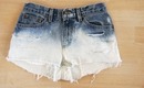 distressed dip-dyed denim shorts ✂DIY