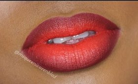 Blood Orange Lip Tutorial using NYX Cosmetics Soft matte lip cream in Morocco !