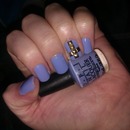 Pastel Purple with studded cross accent nail