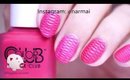 Neon nail art tutorial using silicone brushes