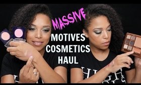 MASSIVE MAKEUP HAUL| SWATCH FEST featuring MOTIVES COSMETICS |NaturallyCurlyQ