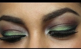 Green & Red Smokey Eye Makeup