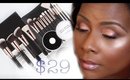 NATURAL EASY GLOWY TUTORIAL| DARK GIRLS | BRUSHES ONLY $29 DOCOLOR | DARBIEDAYMUA