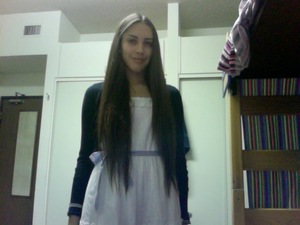 My hair is thin and naturally wavy (unevenly) so I tend to straighten it often :p