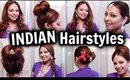 EASY Indian Hairstyles! │ Fast, Simple Indian Inspired Hair Tutorials for Parties, Weddings + More!