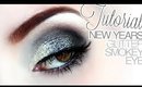 Tutorial: New Years Silver + Grey Glitter Smokey Eyes