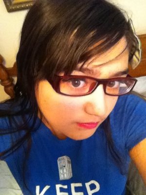 Got glasses, look like a nerd now. As if the Doctor Who shirt wasn't enough. 
I jest. 
So what do you think of my frames?