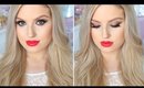 Makeup For Fair or Pale Skin! ♡ Evening Smokey Eyes & Bright Red Lips