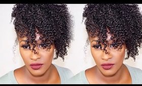 Quick & Easy Holiday Hairstyle | Wash N' Go Side Puff Updo | Shlinda1