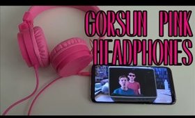 Gorsun Neon Pink Foldable Headphones & New Camera test