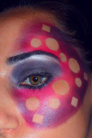 Black shadow blended into hot pink