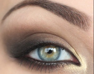 This is so cute. I love how the gold brings out the eye with a pop of color.