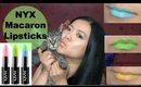 NYX Macaron Colorful Lipsticks Swatches & My CAT!!