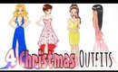 🎄HOW TO DRAW 4 CHRISTMAS OUTFITS👗