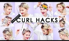 10 CURL HAIR HACKS EVERY GIRL SHOULD KNOW (Parody) | Milabu