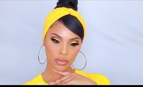 YELLOW CUT CREASE | SPRING MAKEUP TUTUORIAL