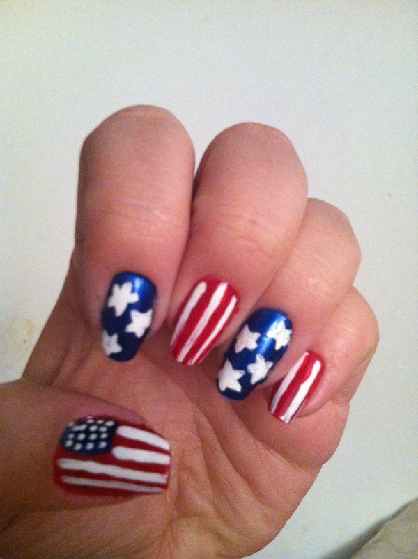 Patriotic Nails Amber H.'s (ruebyred) Photo Beautylish