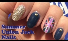 Summer Olympics Union Jack Gel Nails